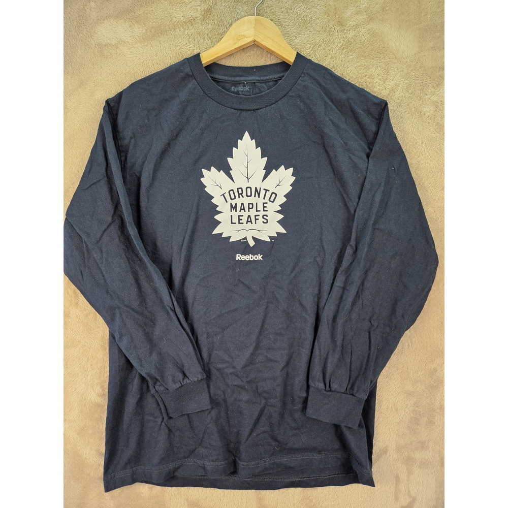 Reebok Long-sleeve T-shirt Toronto Maple Leafs Logo 100% Cotton Men's Size L